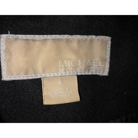 Michael Kors Women’s Black Wool Blend Pea Coat Sz 4 – Double Breasted Jacket - Picture 5 of 9